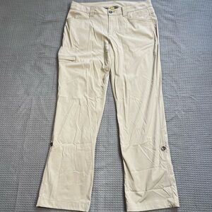 Eddie Bauer Travex Sightscape Horizon Convertible Roll Up Pants 8 Womens Khaki